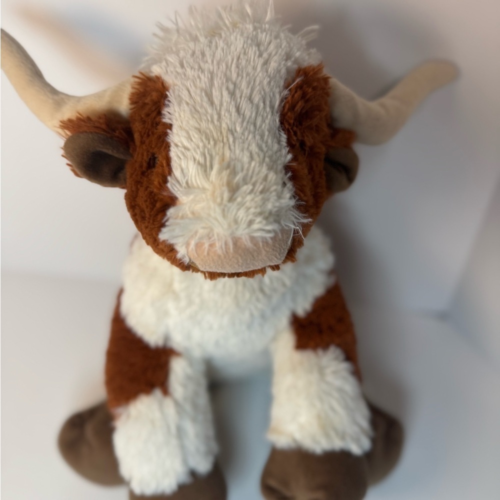 Build a Bear Longhorn Stuffed Animal - Brown and White - Picture 2 of 7